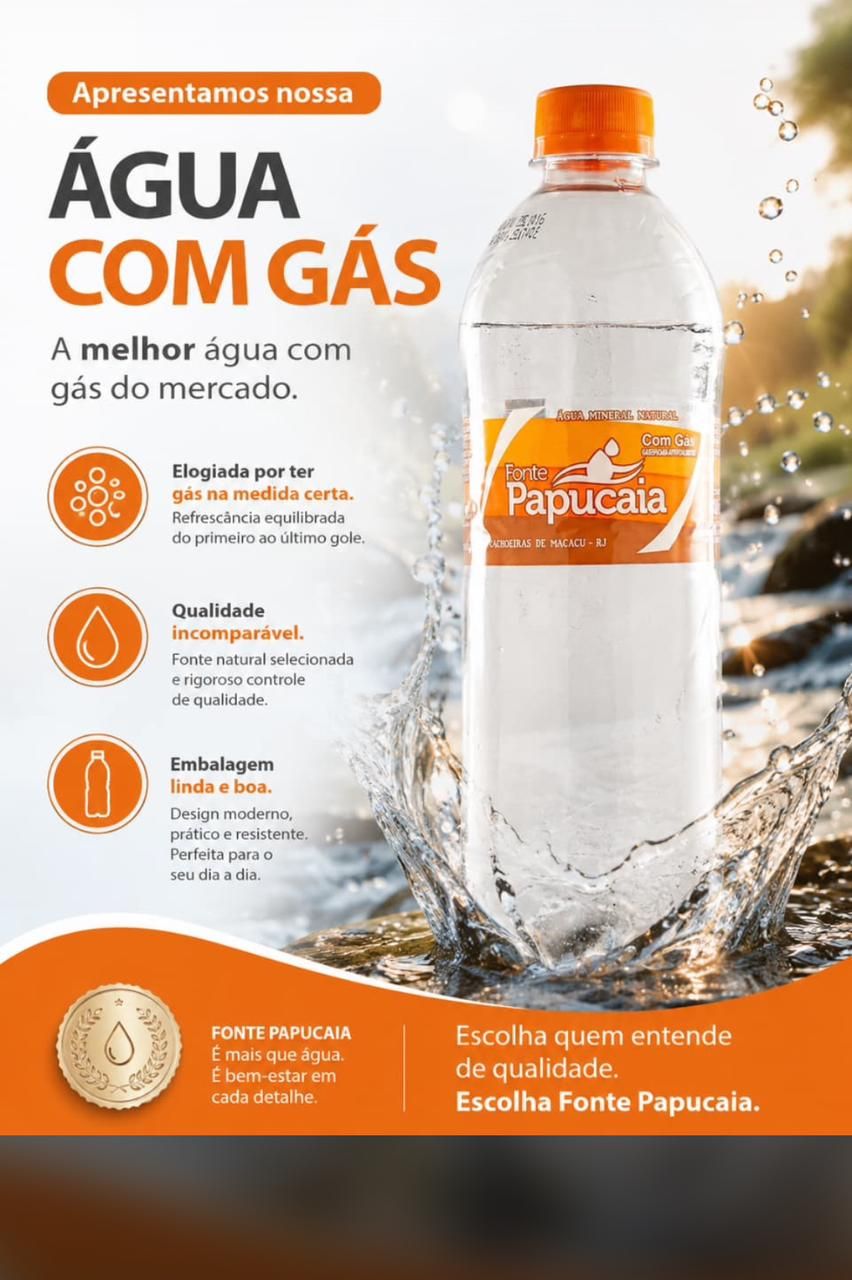 Papucaia 510ml (Com Gás) - 12 Unidades Fardo com 12 unidades